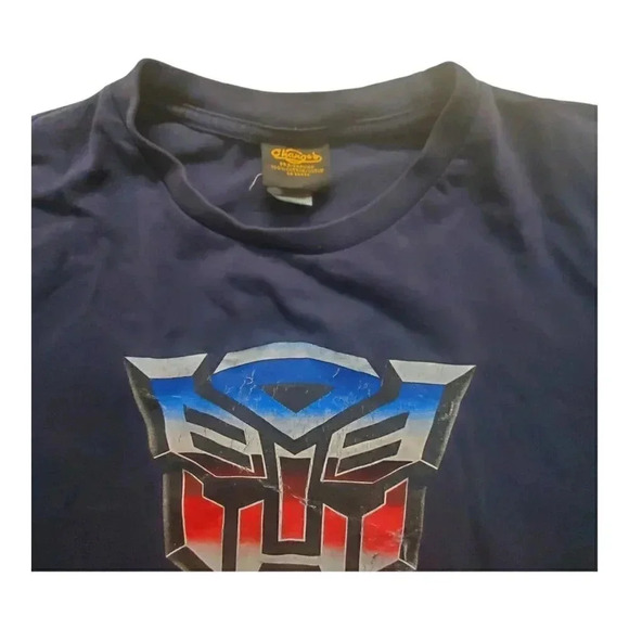 Transformers Graphic T Shirt Navy Blue Autobot Logo Mens Size Large - Picture 9 of 10